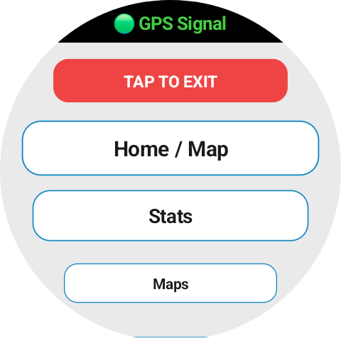 WristNav Global menu